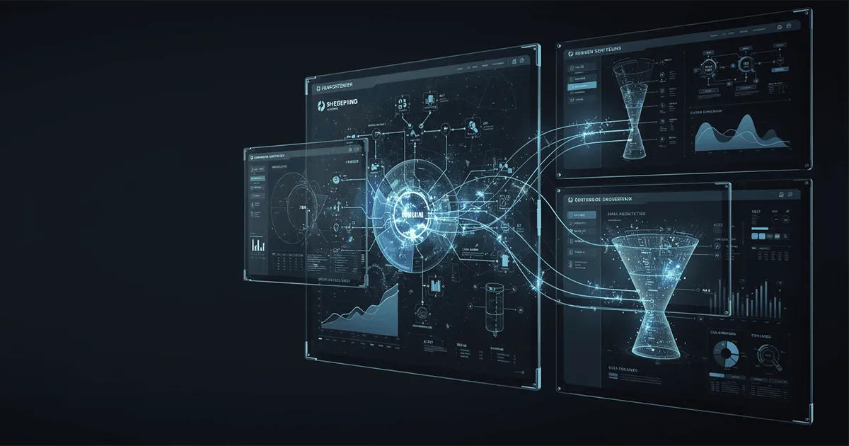 VerdictIQ revenue infrastructure dashboard showing analytics and tracking systems
