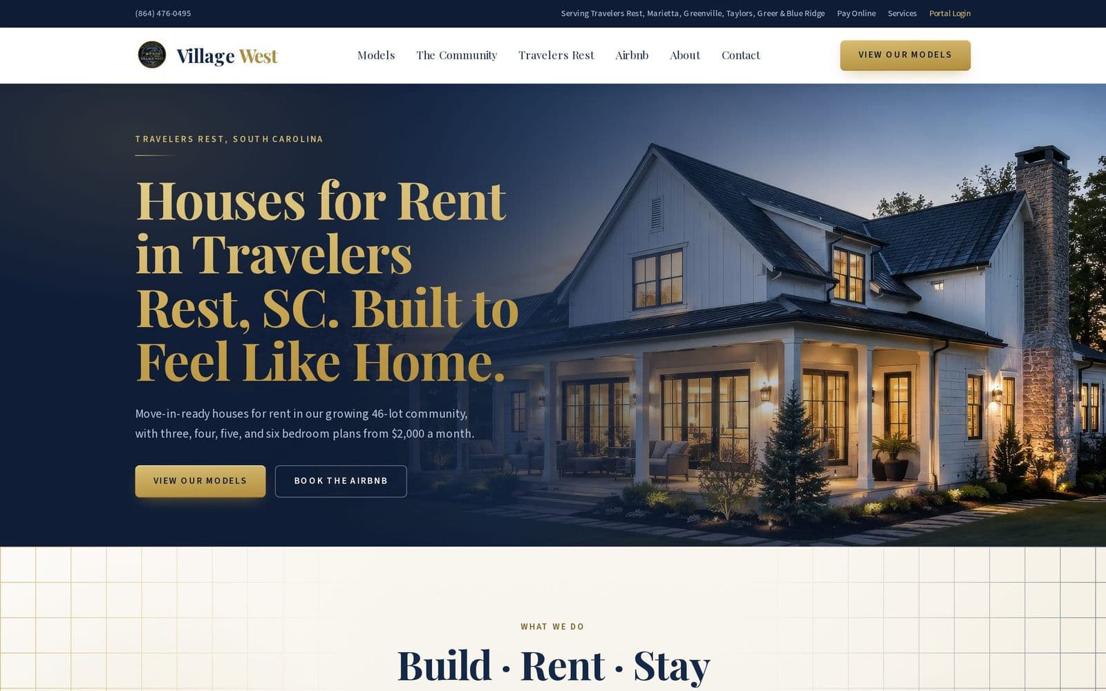 Village West website preview