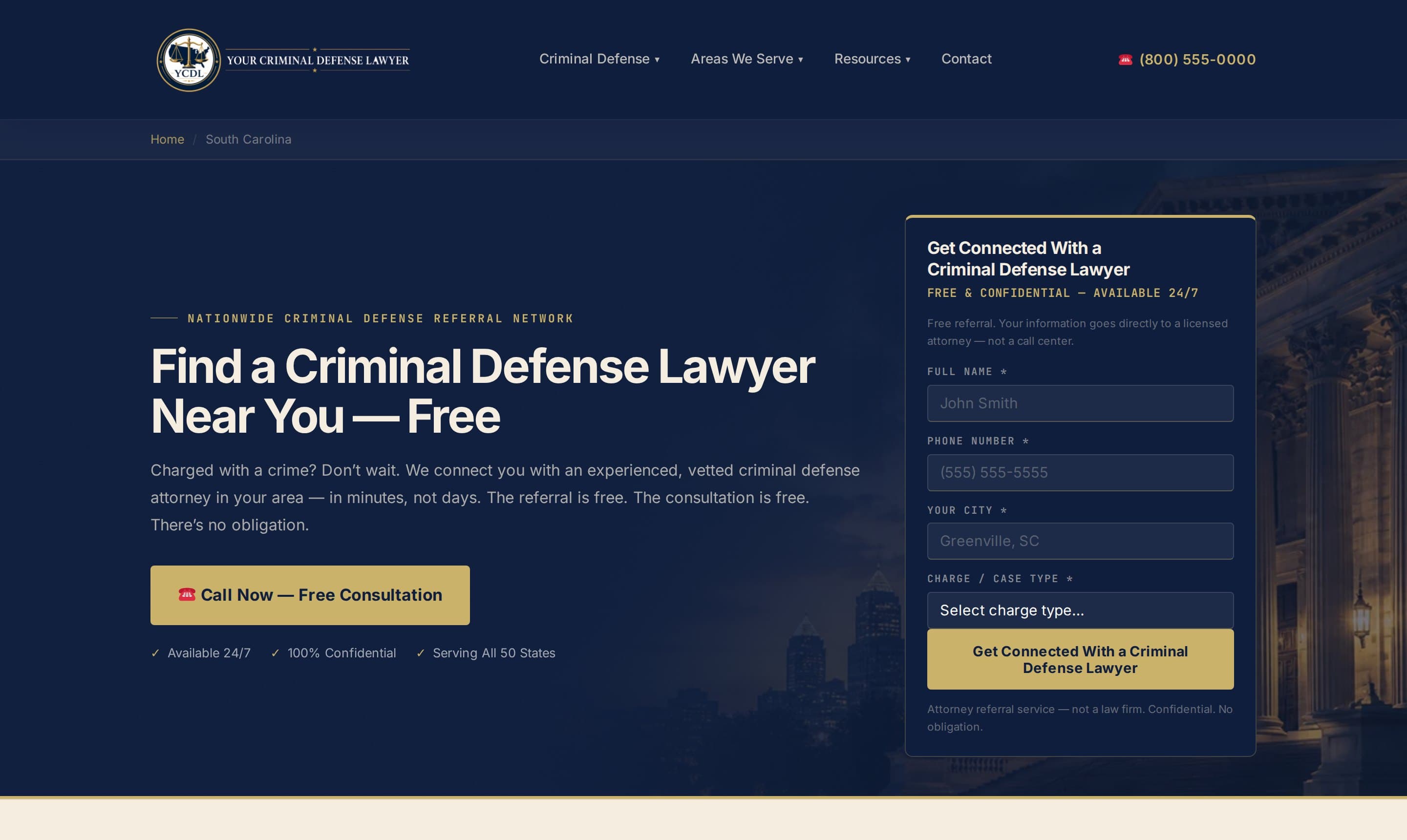 YourCriminalDefenseLawyer, A credible, conversion built site for a criminal defense practice