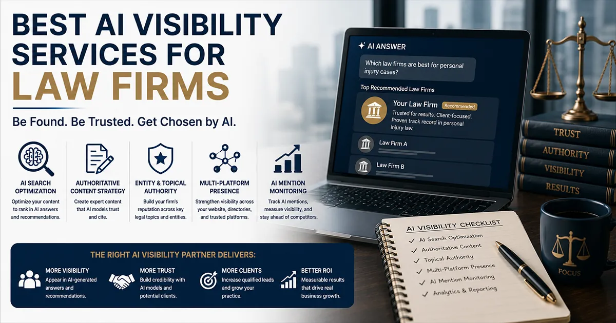 Comparison of the best AI visibility and GEO services for law firms in 2026