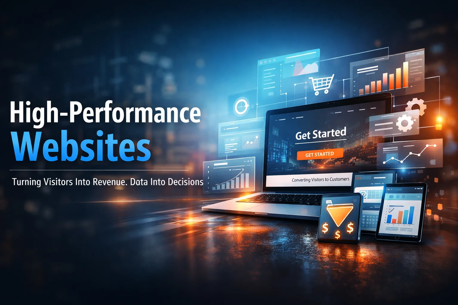 High-performance website architecture designed to convert visitors into revenue